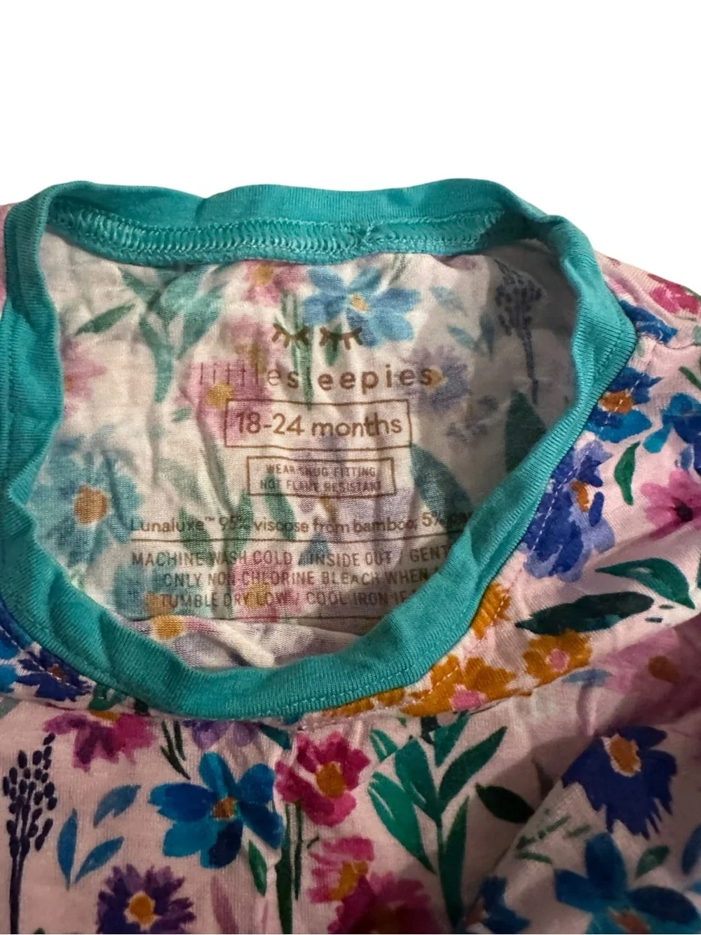 These are Little Sleepies Sweet Pea Floral Bamboo Pajamas